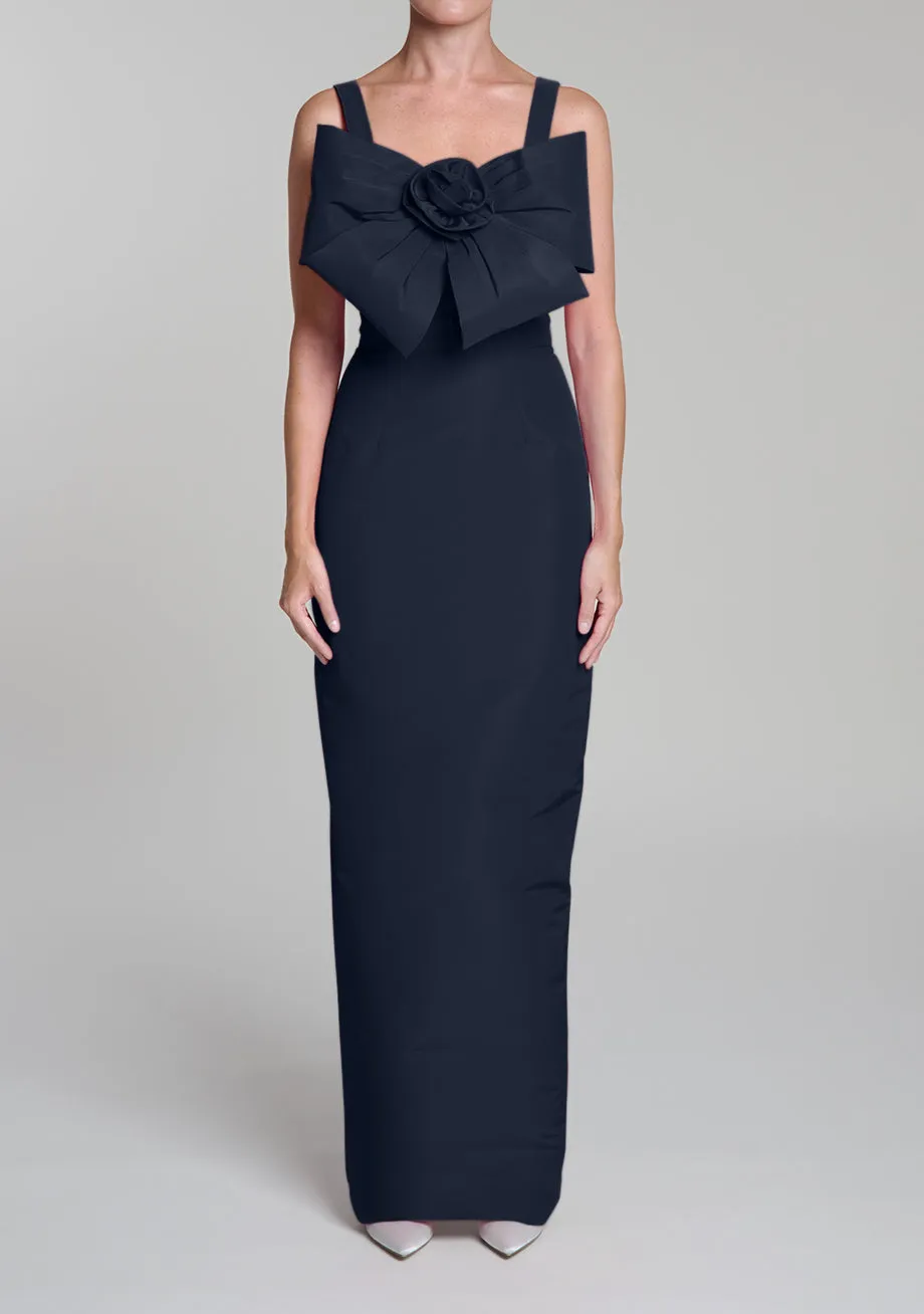 Harper Silk Faille Column Gown