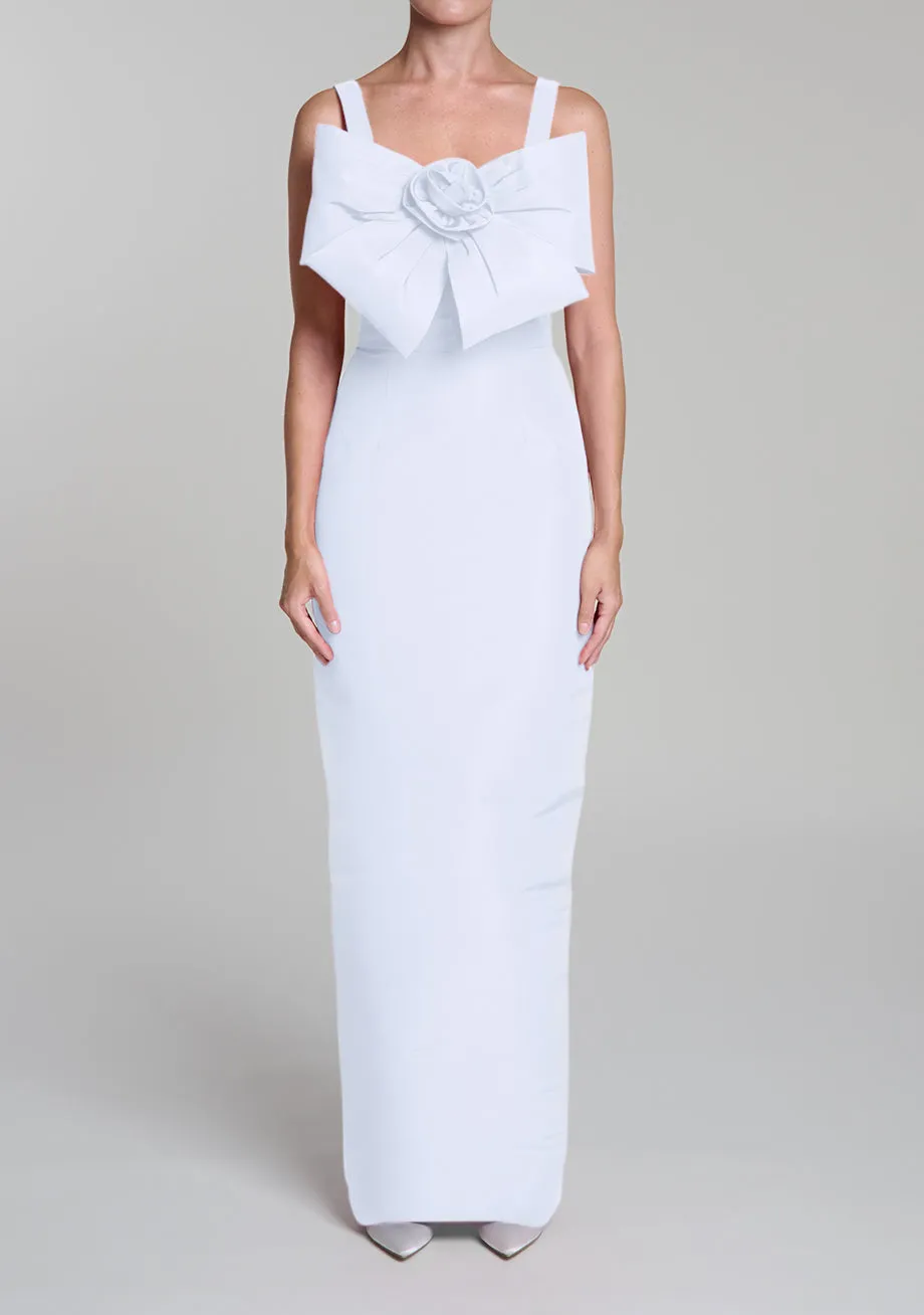 Harper Silk Faille Column Gown