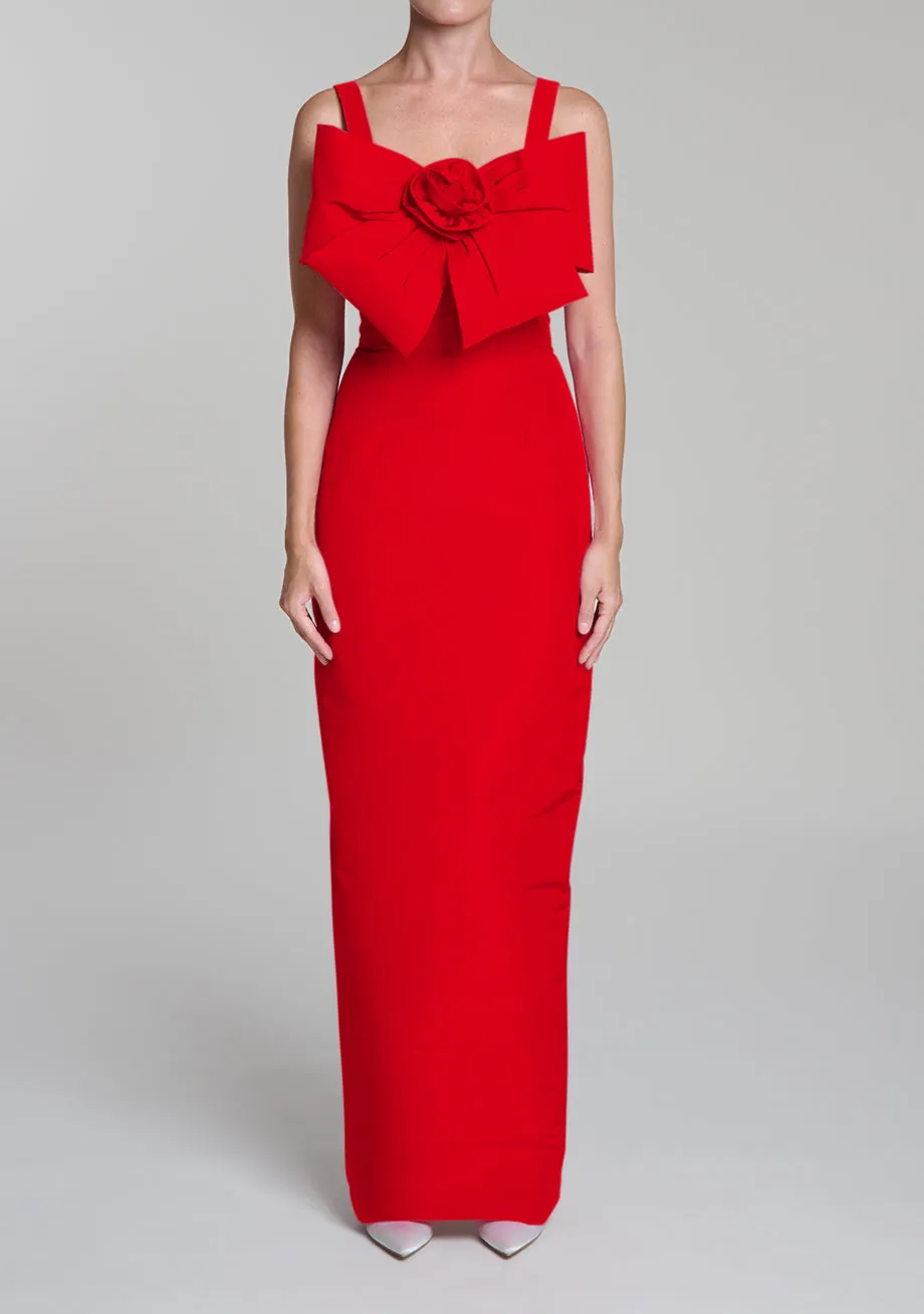 Harper Silk Faille Column Gown