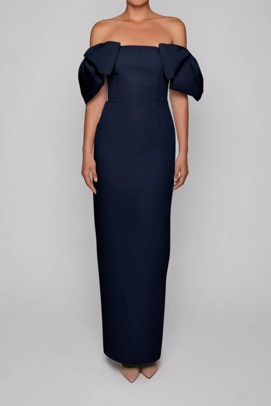 Josephine Silk Faille Column Gown