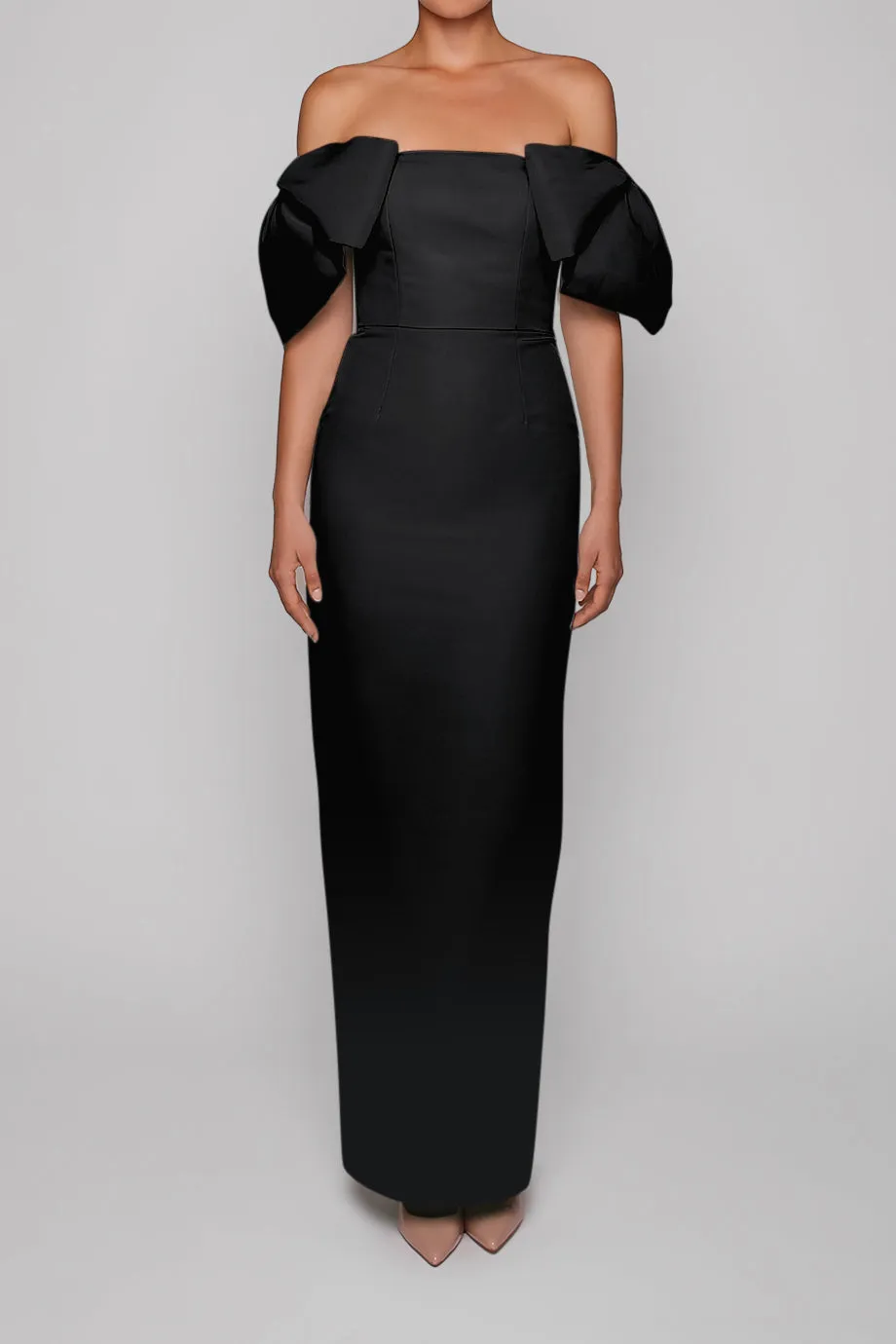 Josephine Silk Faille Column Gown