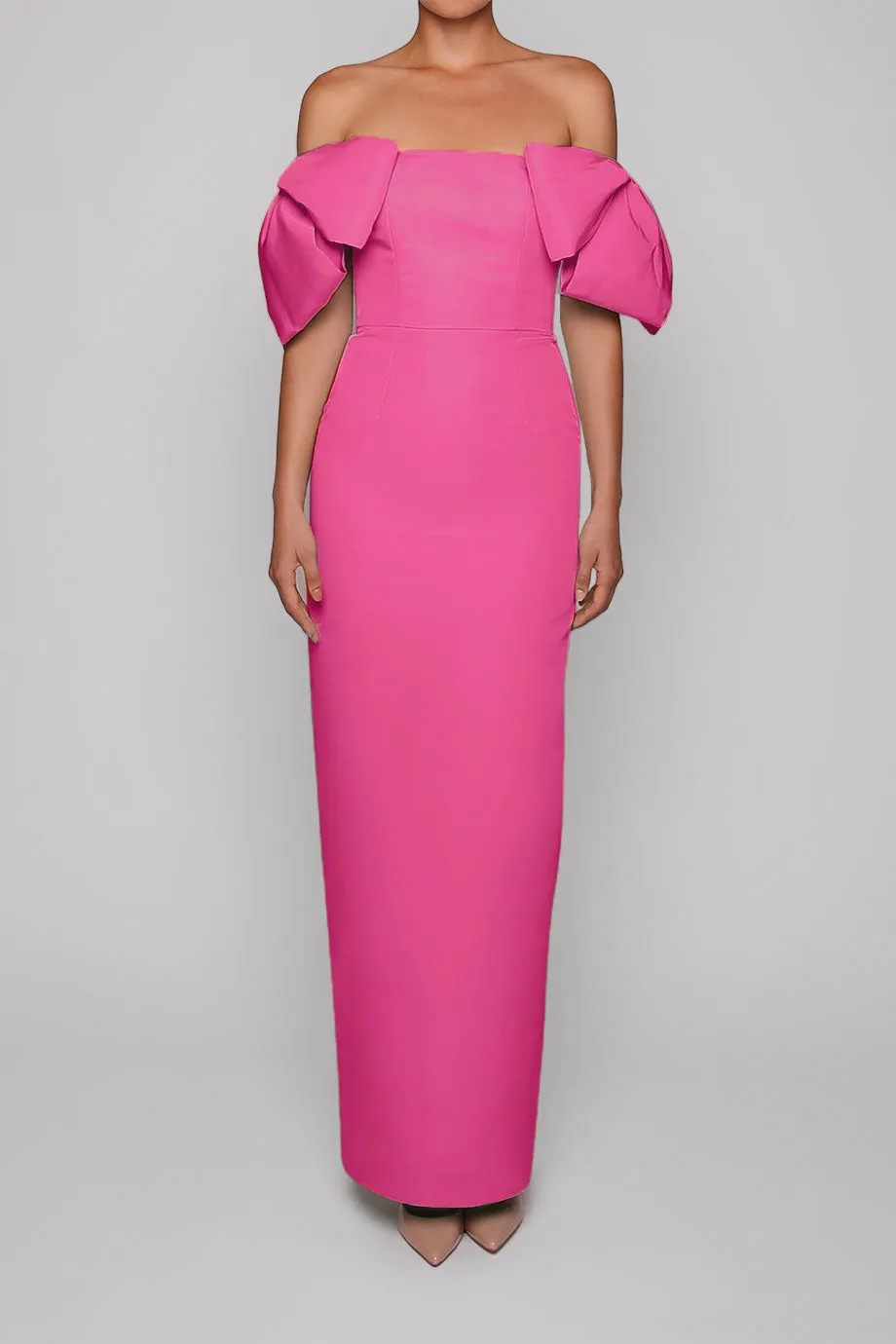 Josephine Silk Faille Column Gown