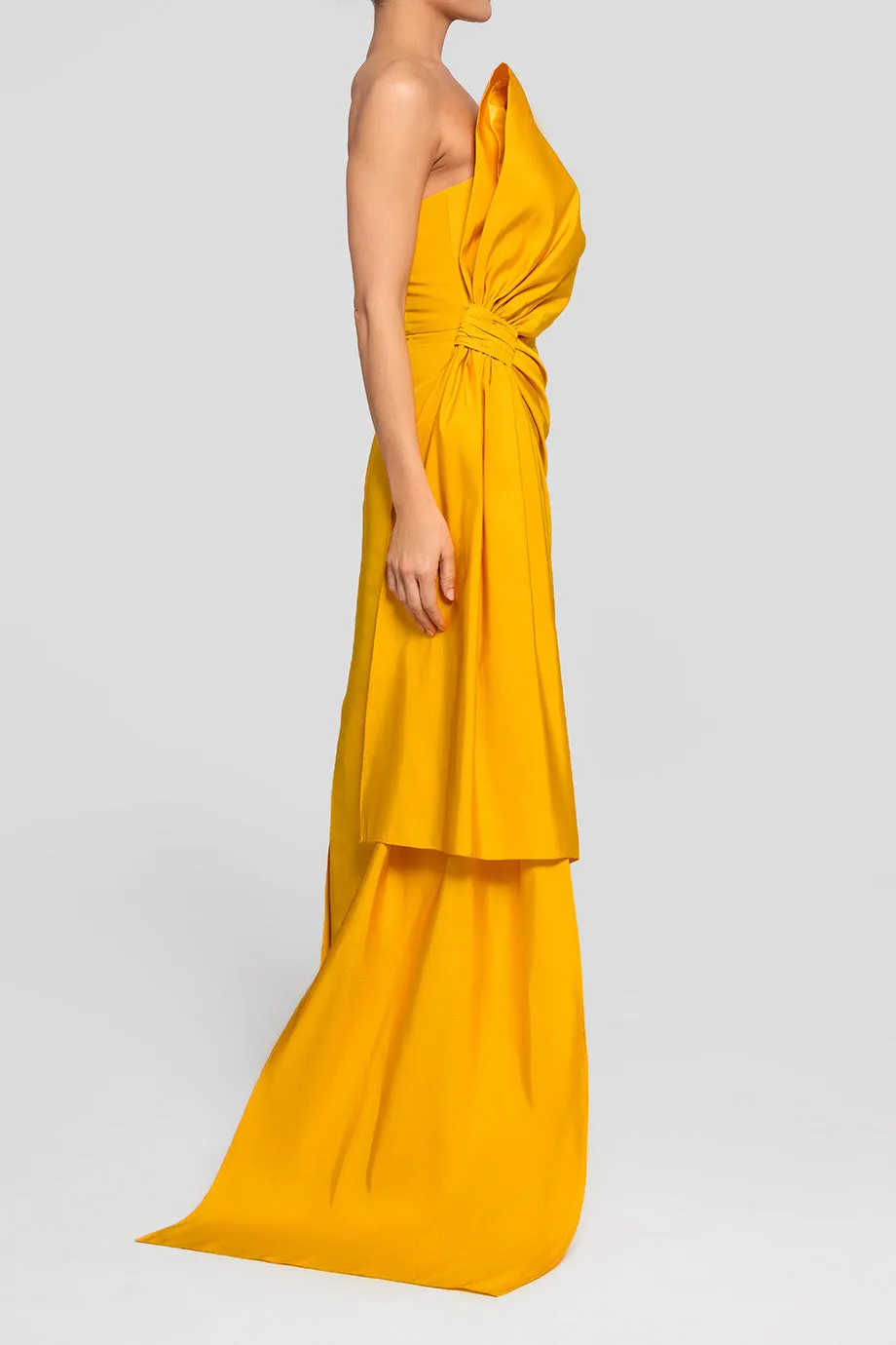 Nadine Silk Faille Column Gown