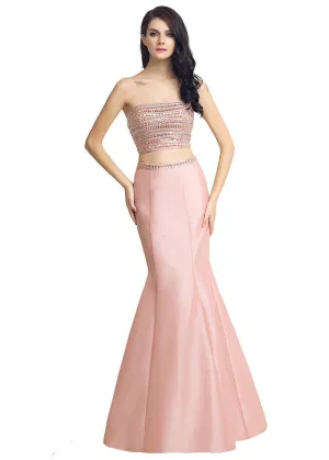 Strapless Two-piece Evening Dress